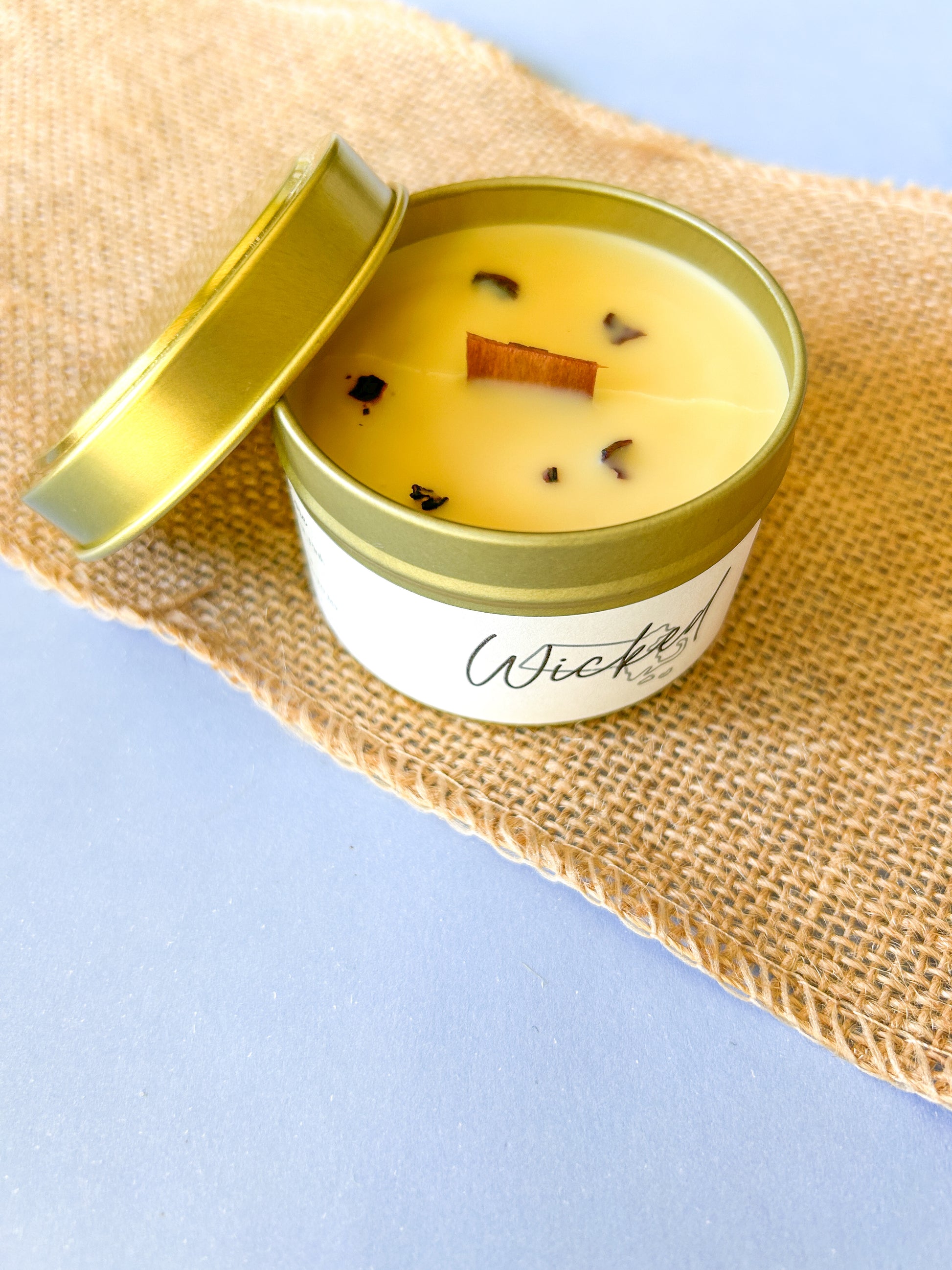 warm scented candle