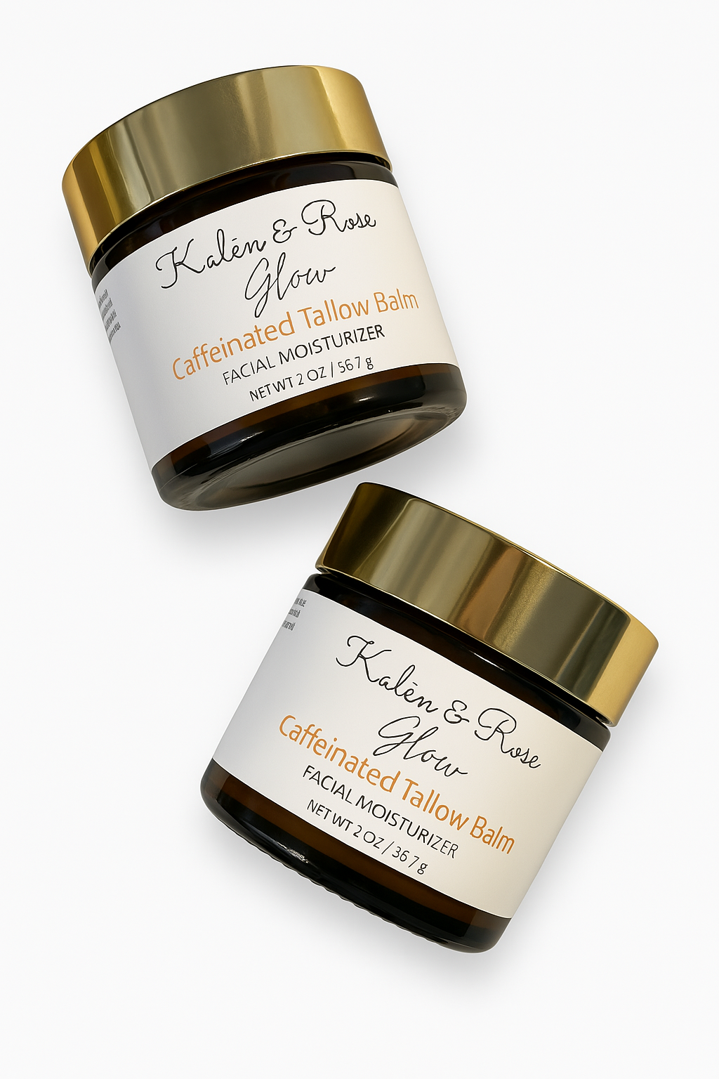 “Glow” Caffeinated Grass Fed Beef Tallow Balm