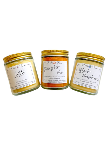 coffee fall candle set